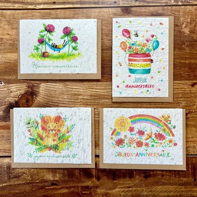 Seeded cards to plant children's birthday