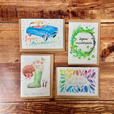 Seeded card to sow happy birthday