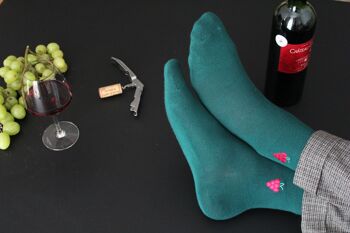 Coffret Chaussettes - Brodées icônes Vin 6