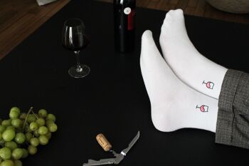 Coffret Chaussettes - Brodées icônes Vin 4