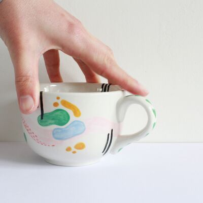 Tazza artistica dipinta a mano