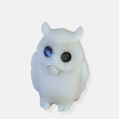 Figura Búho Blanco Pequeño de Tagua