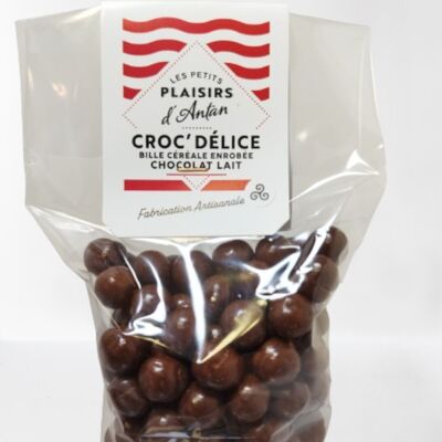80g bag Croc'délice (chocolate-coated cereal ball)