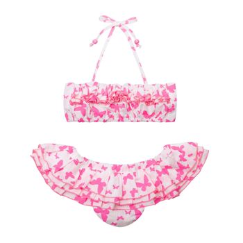 Maillot de bain fille | papillons rose fuchsia | SWAN 3