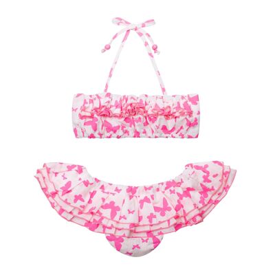 Girl's swimsuit | fuchsia pink butterflies | SWAN