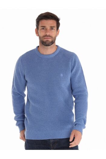 PULL COL ROND MAILLE PERLÉE 1