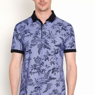 FLOWER PRINT MC POLO SHIRT-DANIS