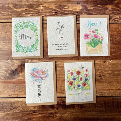 Seeded cards to plant thanks / thank you