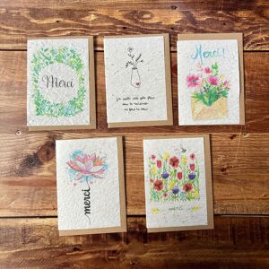 Cartes ensemencées à planter de remerciement / merci