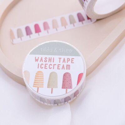 Washi Tape Popsicle - Ruban adhésif Masking Tape Crème glacée d'été