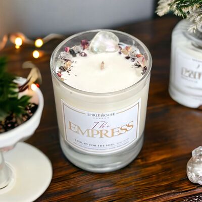 The Empress Candle Ritual - With Meditations.  Crystal & Energy Healing Infused. Vegan, Scented, Soy