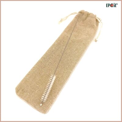 Filter straw cleaning brush