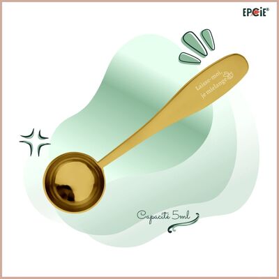 Golden measuring spoon “Je mielange”