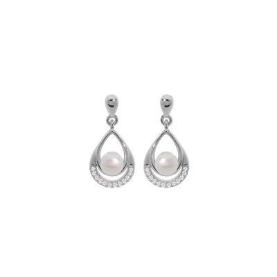 Freshwater cultured pearl earrings