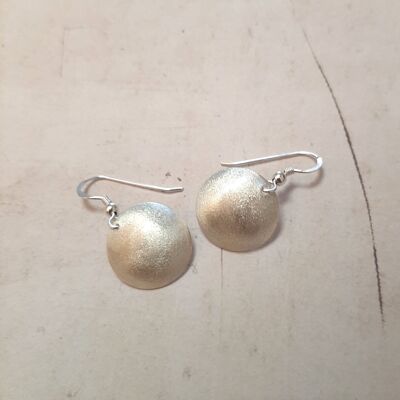 Sandblasted Sterling Silver Earrings