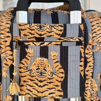 Grand sac de voyage "Poppy Tiger noir" 10