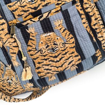 Grand sac de voyage "Poppy Tiger noir" 15