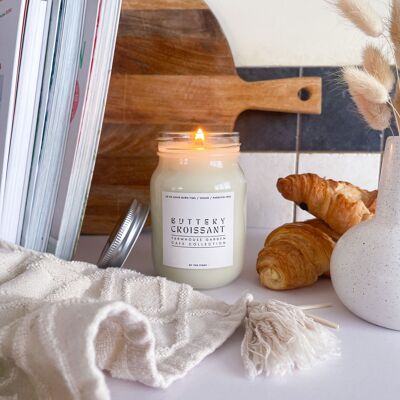 Large Farmhouse Buttery Croissant Candle