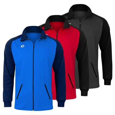 Chemise d'entraînement Stark Soul® "WARM UP" pour homme, chemise de survêtement confortable, fermeture éclair 1/4