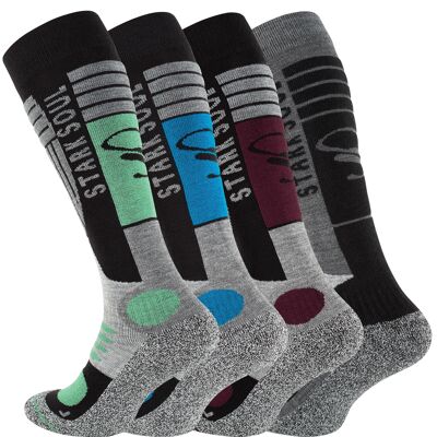 Stark Soul® men's performance ski and snowboard knee socks with cushioning zones in a single pack