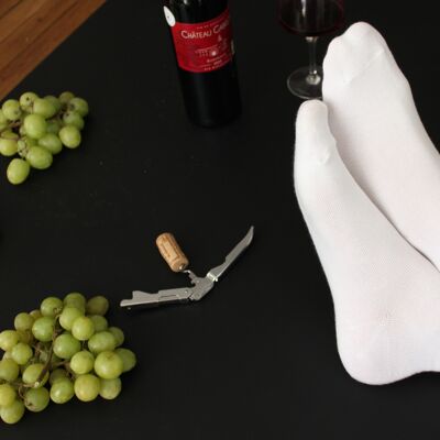 Calcetines vino - Copa de blanco