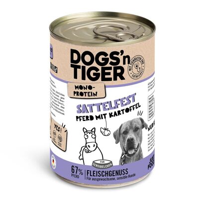 Sattelfest | Wet dog food with horse & potato (hypoallergenic)