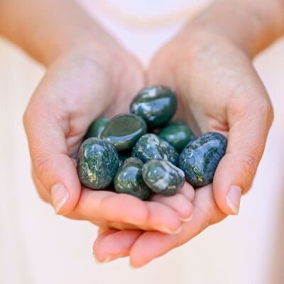 Set of 3 Moss Agate