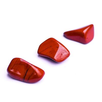 Set mit 3 roten Jaspissteinen