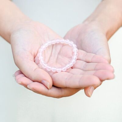 Pulsera infantil Cuarzo Rosa 6mm