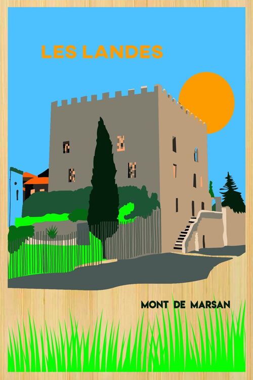 Carte postale en bamboo - BC0035 - Régions de France > Aquitaine, Régions de France > Aquitaine > Landes, Régions de France