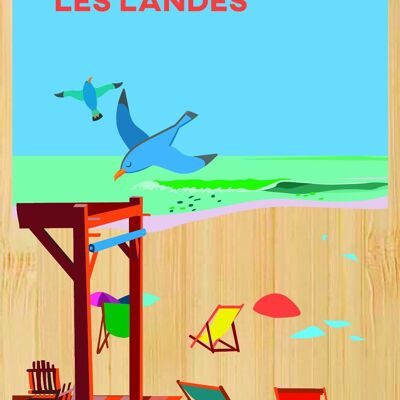 Cartolina di bambù - BC0040 - Regioni della Francia > Aquitania, Regioni della Francia > Aquitania > Landes, Regioni della Francia