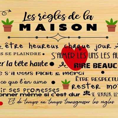 Carte postale en bamboo - CM0086 - Cartes de Vœux, Cartes de Vœux > Message