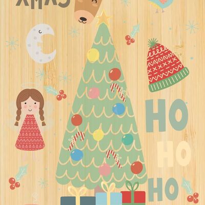 Carte postale en bamboo - DC0116 - Cartes de Vœux, Cartes de Vœux > Noël