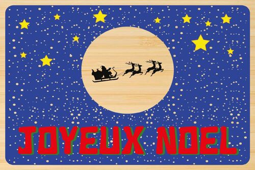 Carte postale en bamboo - BC0135 - Cartes de Vœux, Cartes de Vœux > Noël