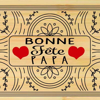 Carte postale en bamboo - CM0269 - Cartes de Vœux, Cartes de Vœux > Fête des Pères