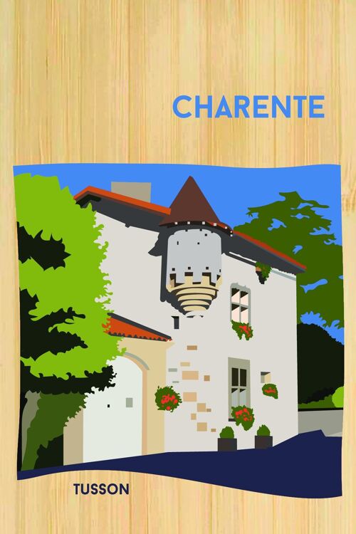 Carte postale en bamboo - CM0340 - Régions de France > Poitou-Charentes > Charente, Régions de France > Poitou-Charentes, Régions de France