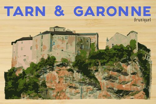 Carte postale en bamboo - TK0364 - Régions de France > Midi-Pyrénées, Régions de France, Régions de France > Midi-Pyrénées > Tarn et Garonne