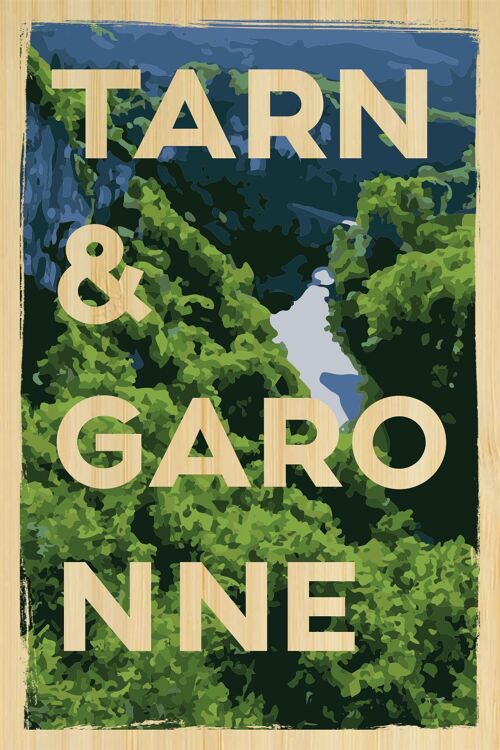 Carte postale en bamboo - TK0372 - Régions de France > Midi-Pyrénées, Régions de France, Régions de France > Midi-Pyrénées > Tarn et Garonne