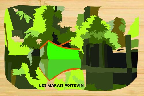 Carte postale en bamboo - CM0377 - Régions de France > Pays de la Loire, Régions de France, Régions de France > Pays de la Loire > Vendée
