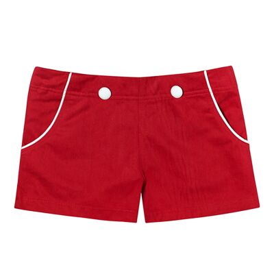 Short été fille | coton rouge | ANGIE