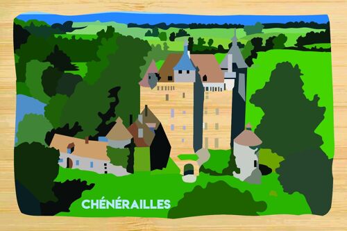 Carte postale en bamboo - CM0443 - Régions de France > Limousin > Creuse, Régions de France > Limousin, Régions de France