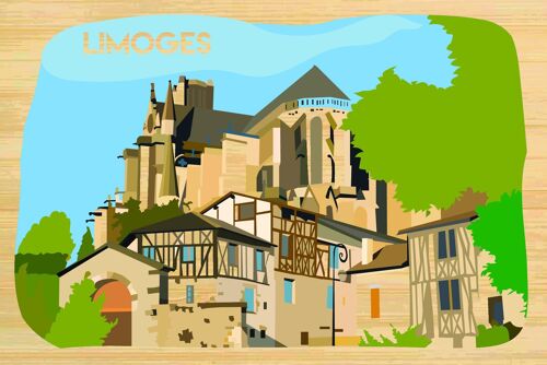 Carte postale en bamboo - CM0459 - Régions de France > Limousin > Haute Vienne, Régions de France > Limousin, Régions de France