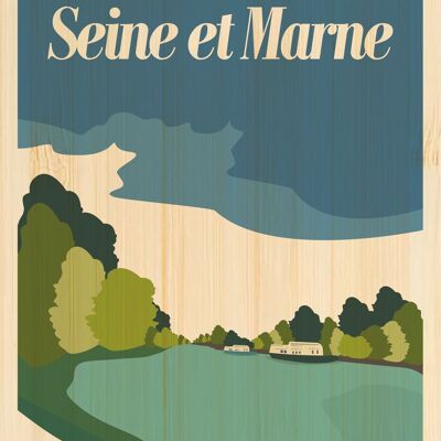 Carte postale en bamboo - AL0463 - Régions de France > Ile-de-France, Régions de France, Régions de France > Ile-de-France > Seine et Marne