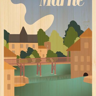 Cartolina in bambù - AL0464 - Regioni della Francia > Ile-de-France, Regioni della Francia, Regioni della Francia > Ile-de-France > Seine et Marne
