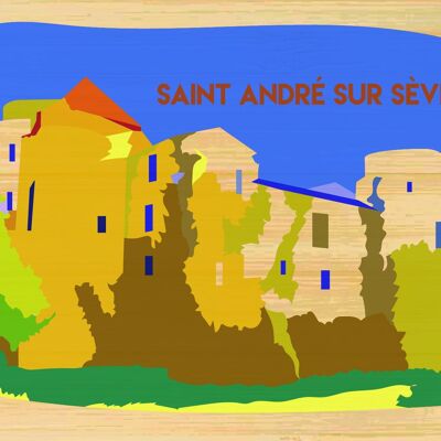 Carte postale en bamboo - CM0489 - Régions de France > Poitou-Charentes > Deux Sèvres, Régions de France > Poitou-Charentes, Régions de France