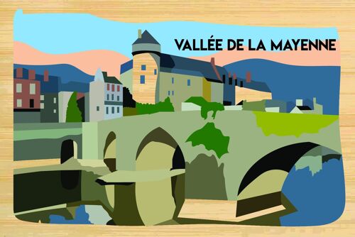 Carte postale en bamboo - CM0502 - Régions de France > Pays de la Loire > Mayenne, Régions de France > Pays de la Loire, Régions de France