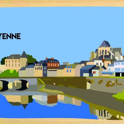 Carte postale en bamboo - CM0503 - Régions de France > Pays de la Loire > Mayenne, Régions de France > Pays de la Loire, Régions de France