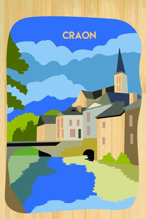 Carte postale en bamboo - CM0506 - Régions de France > Pays de la Loire > Mayenne, Régions de France > Pays de la Loire, Régions de France