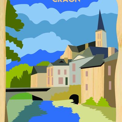 Carte postale en bamboo - CM0506 - Régions de France > Pays de la Loire > Mayenne, Régions de France > Pays de la Loire, Régions de France