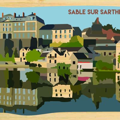 Cartolina in bambù - CM0511 - Regioni della Francia > Paesi della Loira, Regioni della Francia, Regioni della Francia > Paesi della Loira > Sarthe